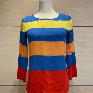 J. Crew Multicolor Striped Top